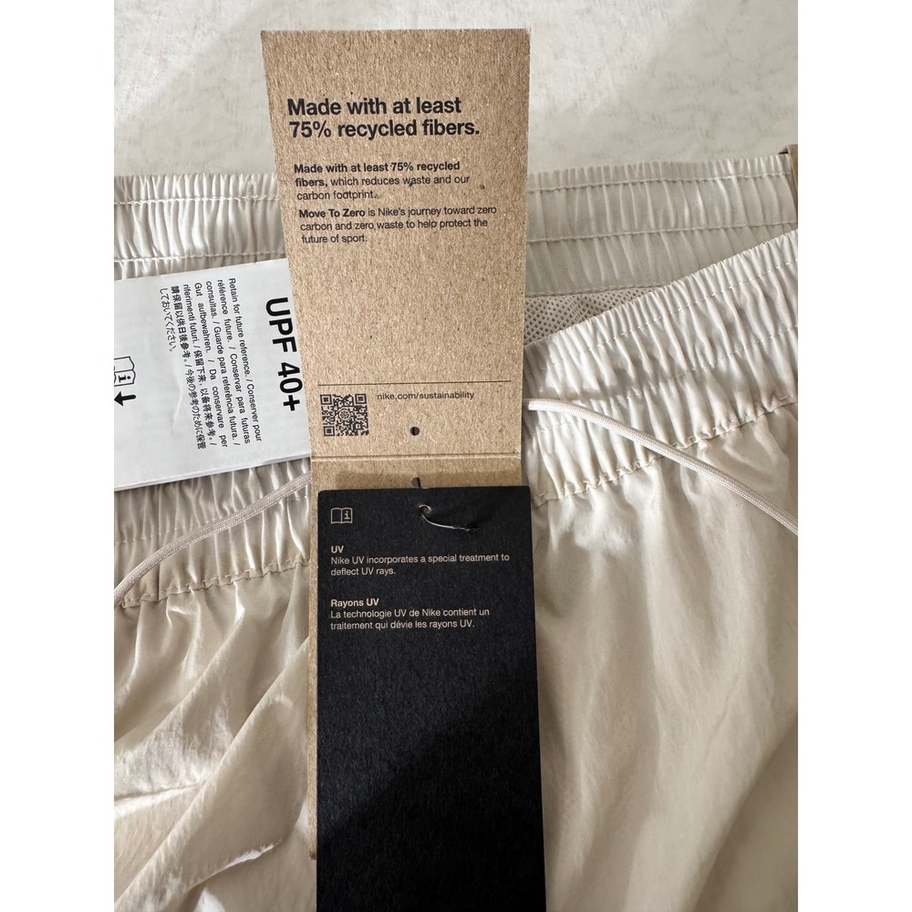 Nike High‎ Rise Full Length Pants Standard Fit Womens Beige Size M - Picture 7 of 11